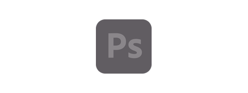 Logo de Adobe Photoshop en gris, tecnología utilizada por Especie Creativa en Córdoba