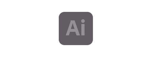 Logo de Adobe Illustrator en gris, tecnología utilizada por Especie Creativa en Córdoba