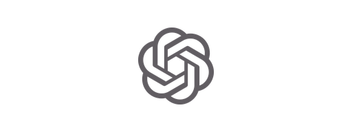 Logo de ChatGPT en gris, tecnología utilizada por Especie Creativa en Córdoba