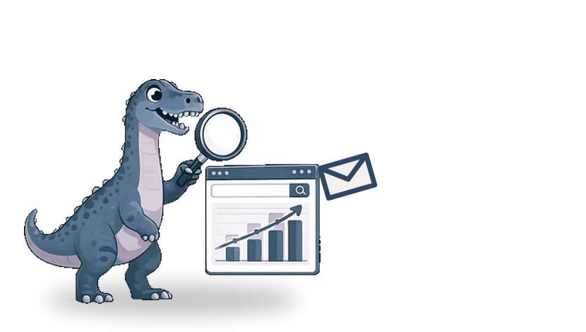 Braquiosaurio enviando un mensaje al formulario de contacto