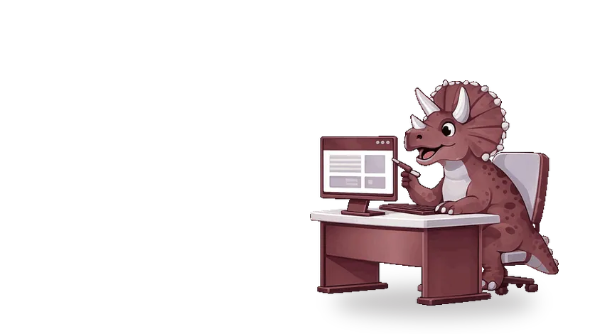Triceratops resolviendo dudas sobre diseño web