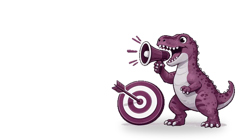 Tiranosaurio resolviendo dudas sobre publicidad online