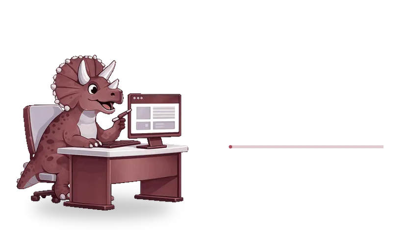 Triceratops recorriendo las cuatro fases del proceso de diseño web