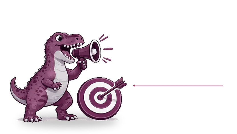 Tiranosaurio recorriendo las cuatro fases del proceso de publicidad online