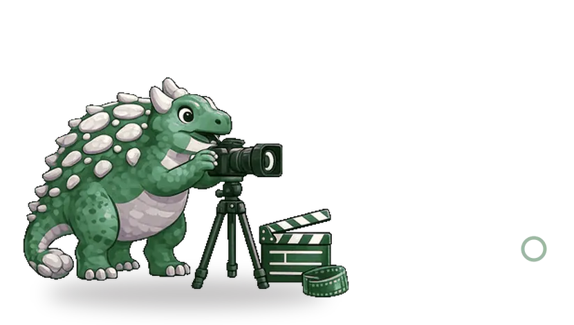 Estegosaurio mostrando los servicios de fotografía y vídeo en Córdoba