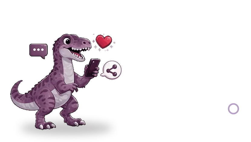 Velociraptor mostrando los servicios de redes sociales en Córdoba