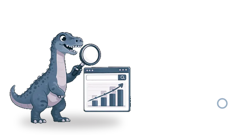 Braquiosaurio mostrando los servicios de seo y posicionamiento en Córdoba