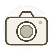 Icono animado de estilo fotográfico en imagen corporativa y diseño gráfico
