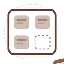 Icono animado de diseño de fichas en e-commerce