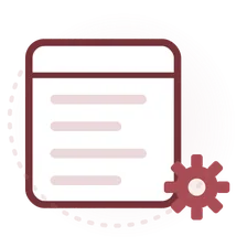 Icono animado de base técnica y seo en diseño web