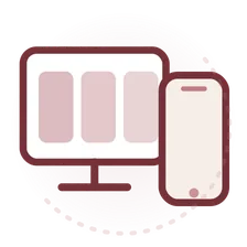 Icono animado de diseño responsive en diseño web