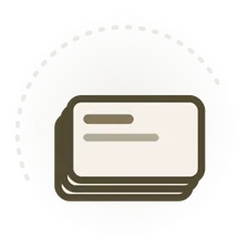 Icono animado de papelería corporativa en imagen corporativa y diseño gráfico