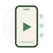 Icono animado de vídeo para redes en fotografía y vídeo