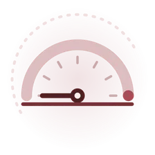 Icono animado de velocidad real en diseño web